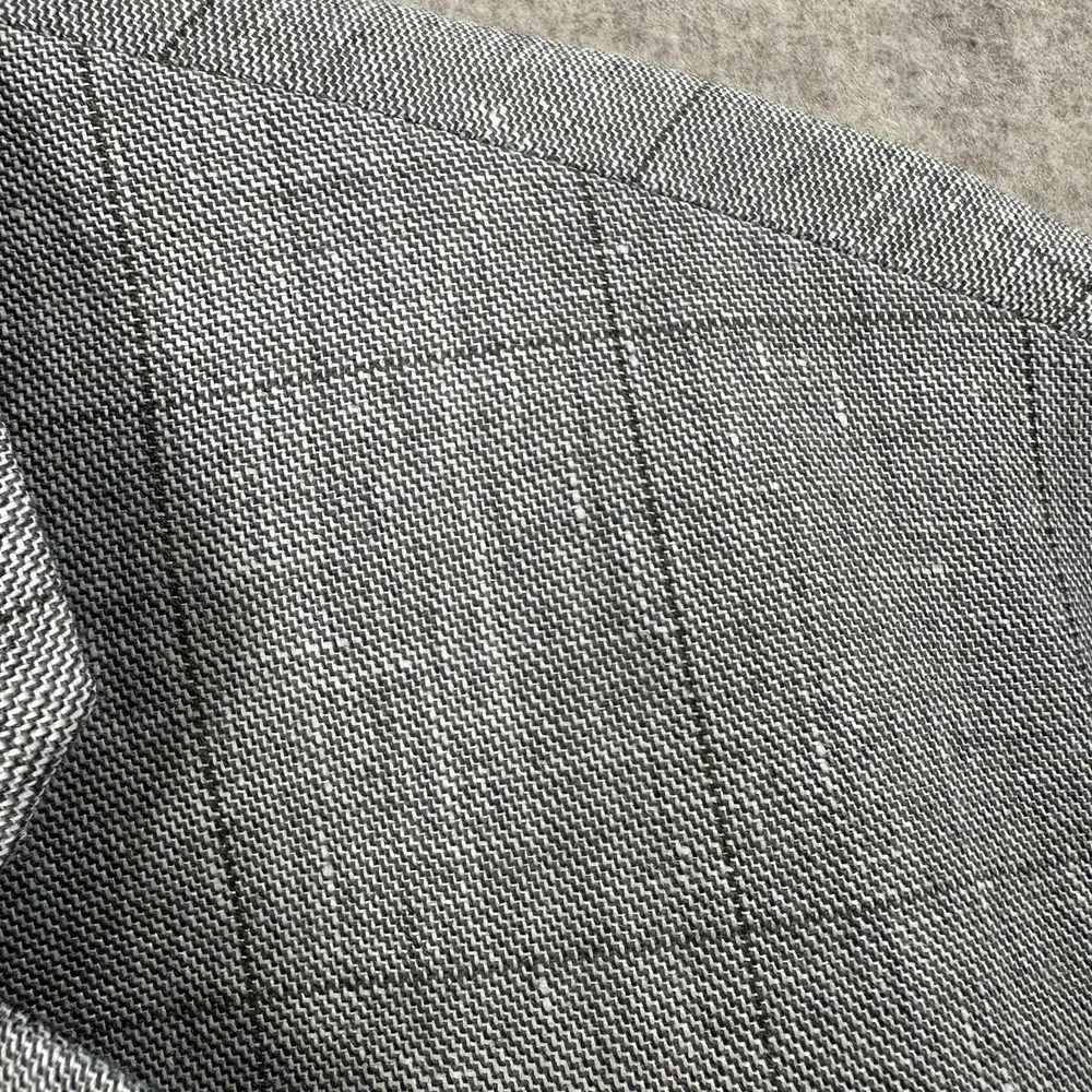 Jos. A. Bank Mens Sports Coat Linen‎ Wool Blazer Jacket Size 44L Grey Windowpane